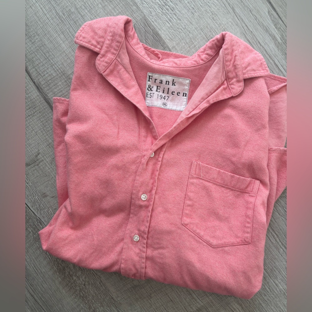 Frank and Eileen Pink Flannel Button-Up Shirt